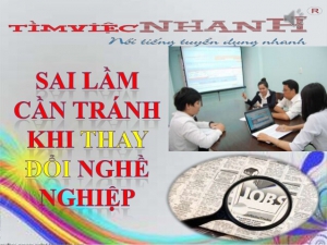 Sai lầm khi thay đổi nghề nghiệp