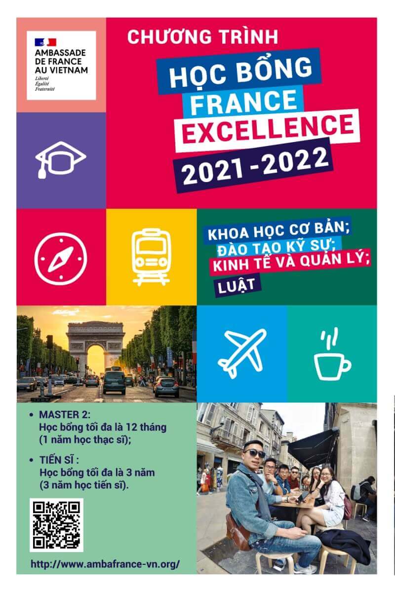 hoc bổng France Excellence năm 2021